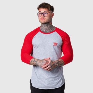 Pánské 3/4 tričko Iron Aesthetics Outline, grey/red