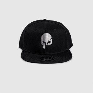 Pánská kšiltovka Aesthetics Snapback SKULL SILVER, černá