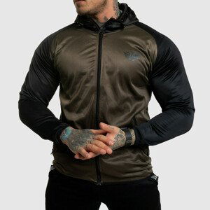 Fitness mikina se zipem Iron Aesthetics SLEEVE, zelená