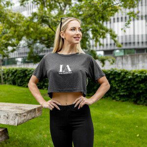 Dámské sportovní tričko Iron Aesthetics Crop Top, černé