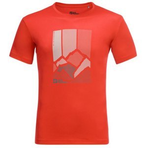 Jack Wolfskin Pánské funkční tričko Peak Graphic T M XXL, strong red