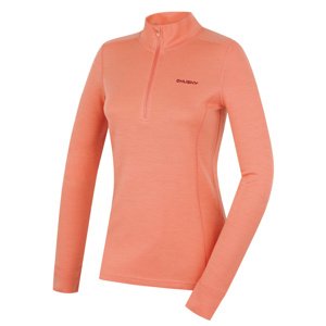 Husky Aron Zip L S, light orange Dámská merino mikina