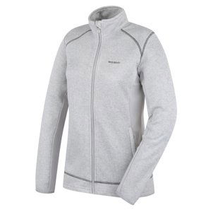 Husky Alan L XL, light grey Dámský fleecový svetr na zip