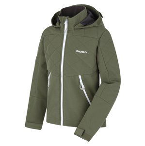 Husky Salex K 134, khaki Dětská softshell bunda