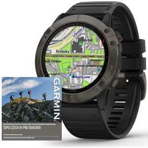 Hodinky Garmin Garmin fenix6X PRO Sapphire GrayDLC/Black Band (MAP/Music)