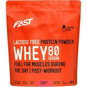Prášek FAST Whey80 600 g strawberry lactose free