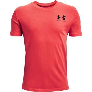 Triko Under Armour UA SPORTSTYLE LEFT CHEST SS-RED