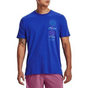 Triko Under Armour UA RUN ANYWHERE TEE v2-BLU