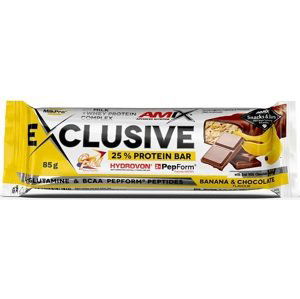 Proteinové tyčinky a sušenky Amix Amix Exclusive Protein Bar-85g-Banana-Chocolate