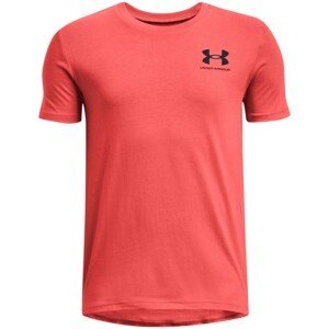 Triko Under Armour UA B SPORTSTYLE LEFT CHEST SS-RED