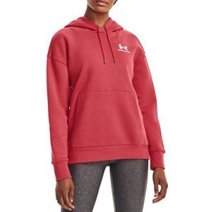 Mikina s kapucí Under Armour Essential Fleece Hoodie-RED