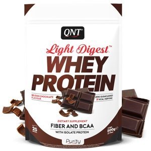 Proteinové prášky QNT QNT LIGHT DIGEST Whey Protein Příchuť Belgická čokoláda - 500 g