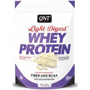 Proteinové prášky QNT QNT LIGHT DIGEST Whey Protein White Chocolate - 500 g