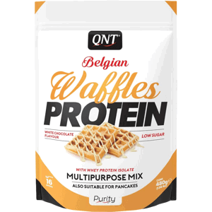 Proteinové prášky QNT QNT Protein Waffles White Chocolate - 480 g