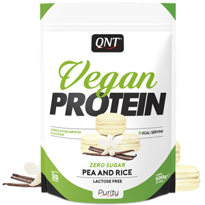 Proteinové prášky QNT QNT VEGAN PROTEIN Vanilla Macaroon - 500 g
