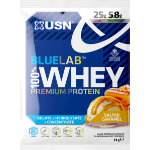 Proteinové prášky USN BlueLab Whey Protein - vzorek slaný karamel 34g