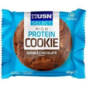 Proteinové tyčinky a sušenky USN Protein Cookie double chocolate 60g
