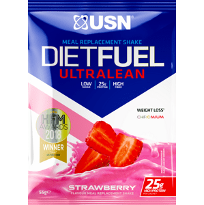 Proteinové prášky USN Diet Fuel Ultralean - vzorek jahoda 54g