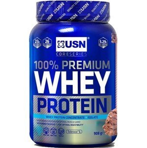 Proteinové prášky USN 100% Whey Protein Premium čokoláda 908g