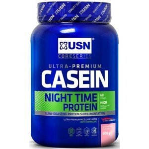 Proteinové prášky USN Casein Protein jahoda 908g