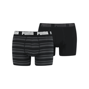 Boxerky Puma  Heritage Stripe Boxer 2er Pack Schwarz F200