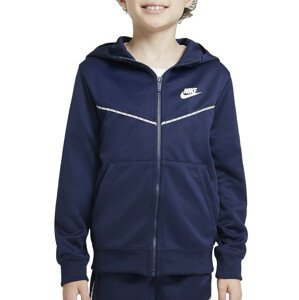Mikina s kapucí Nike  Repeat Jacke Kids Blau Weiss F410