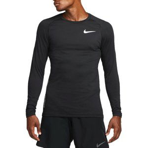 Triko s dlouhým rukávem Nike  Pro Warm Sweatshirt Schwarz F010