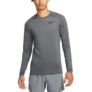 Triko s dlouhým rukávem Nike  Pro Warm Sweatshirt Grau Schwarz F068