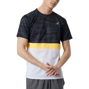 Triko New Balance Striped Accelerate Short Sleeve