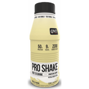 Proteinové nápoje a smoothie QNT PRO SHAKE (50g protein & Low Sugar) 500 ml Vanilla