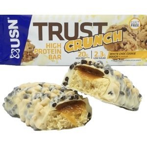 Proteinové tyčinky a sušenky USN Trust Crunch bílá čokoláda se sušenkou 60g