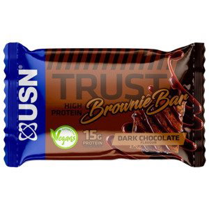 Proteinové tyčinky a sušenky USN Trust Vegan Bar - Brownie Dark Chocolate (60g)