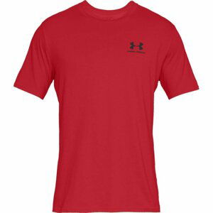 Under Armour Sportstyle left chest ss-red 1326799-600 červená