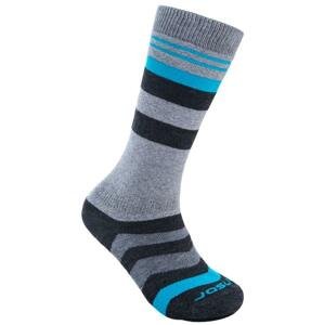 Sensor Ponožky Slope Merino dětské šedá/černá/tyrkys 32-34