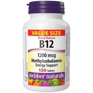 Webber Naturals Vitamin B12 Timed Release 1200 mcg 150 tablet