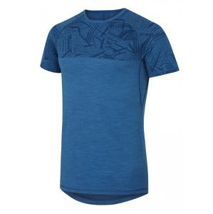 Husky Pánské triko s krátkým rukávem M, tm. modrá Merino termoprádlo