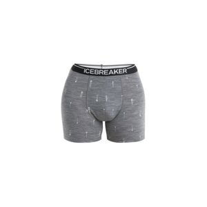 ICEBREAKER Mens Merino Anatomica Boxers Palm Trail AOP, Gritstone Heather/Aop velikost: L