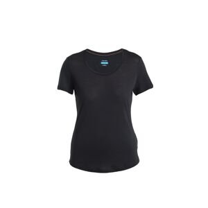 ICEBREAKER Wmns Merino 125 Cool-Lite™ Sphere III SS Scoop Tee, Black velikost: S