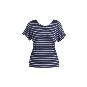 ICEBREAKER Wmns Merino Drayden Reversible SS Top Stripe, Midnight Navy/Snow velikost: M