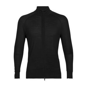 pánská merino mikina, zip ICEBREAKER Mens ZoneKnit LS Zip, Black (vzorek) velikost: M