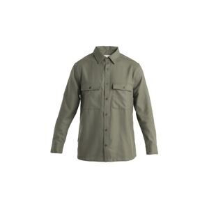 ICEBREAKER Mens Merino 200 Dawnder LS Flannel Shirt, Loden (vzorek) velikost: M