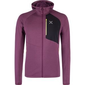 MONTURA Vertigo Power Grid Hooded Jkt, Sunny Lime, Wine Red velikost: M