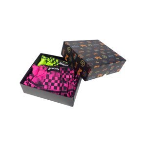 Meatfly pánské trenýrky Agostino Checkered Gift Pack | Růžová | Velikost L