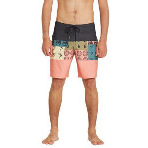 Volcom pánské plavky Tropic Blotter Panel 18 Black | Černá | Velikost 30