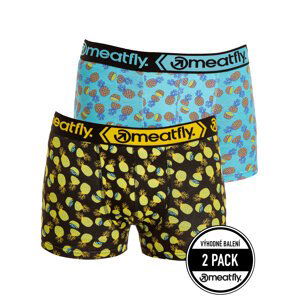 Meatfly pánské boxerky Balboa Boxershorts Double Pack Pineapple | Černá | Velikost S