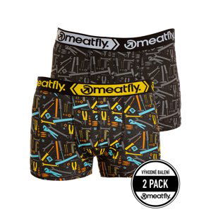 Meatfly pánské boxerky Balboa Boxershorts Double Pack Tools | Černá | Velikost S