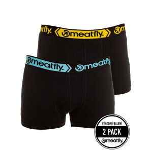 Meatfly pánské boxerky Balboa Boxershorts Double Pack Black | Černá | Velikost S