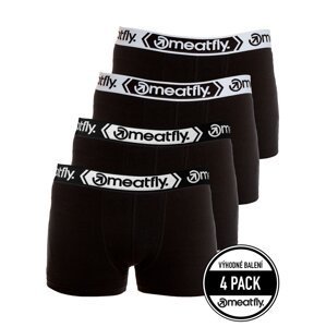 Meatfly pánské boxerky Balboa Boxershorts Four Pack Black/Black | Černá | Velikost XL