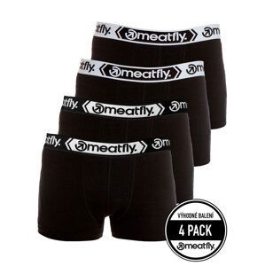 Meatfly pánské boxerky Balboa Boxershorts Four Pack Black/Black | Černá | Velikost XXL