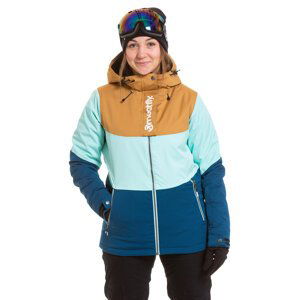 Meatfly dámská SNB & SKI bunda Kirsten Premium Almond/Mint/Petrol | Hnědá | Velikost XS